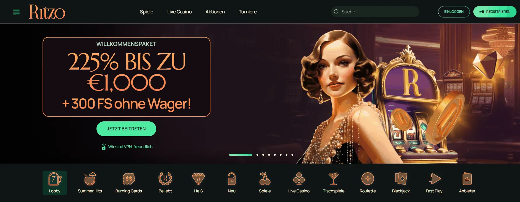 Ritzo Online Casino Webseite Ritzo Casino Startseite