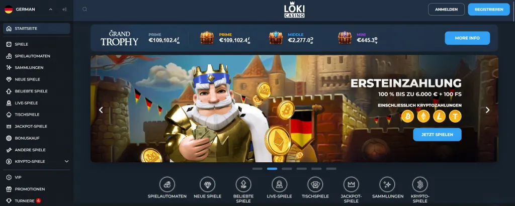 Loki Casino Startseite